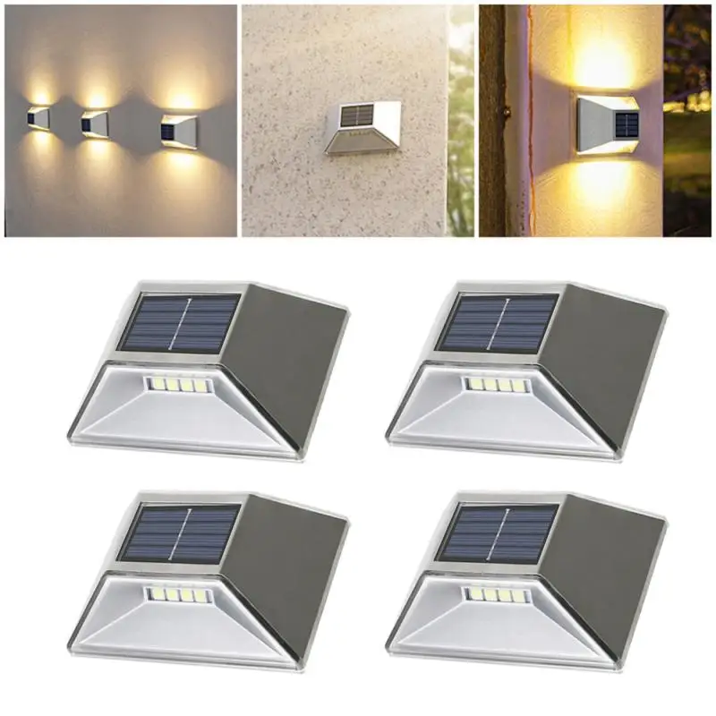 

4/8LED Solar Decorative Wall Lamp Courtyard Balcony Outdoor Lamp Terrace Garden Enclosure Atmosphere Lamp LED Lamp