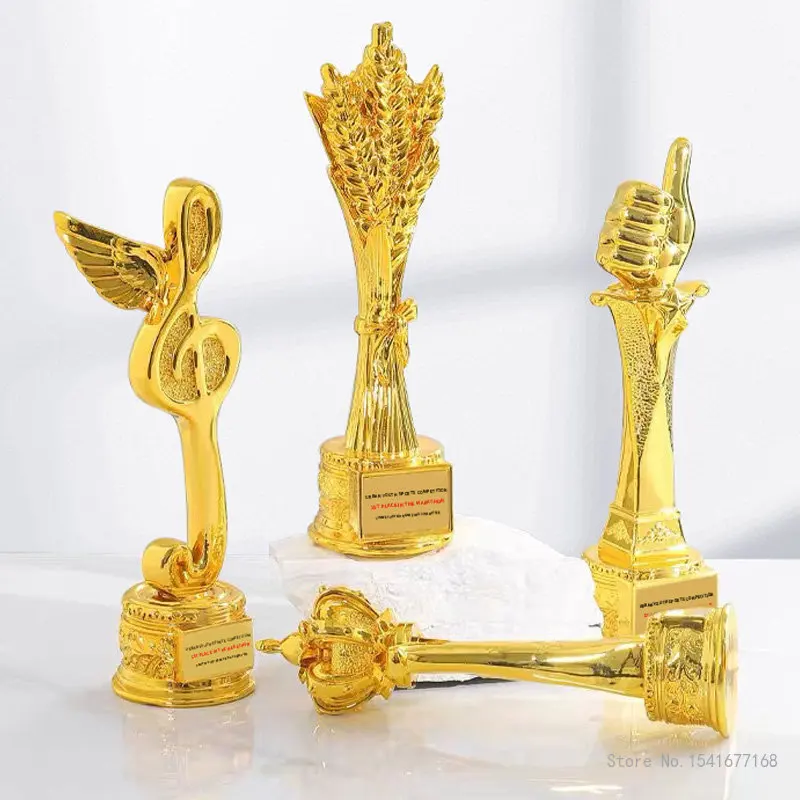 Creative Resin Plastic Trophy for Children's Singing and Dancing Competition, Thumb Mental Arithmetic Award, Home Decoration 1Pc