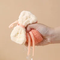 Bowknot Hand Towels for Kitchen Bathroom Microfiber Coral Velvet Soft Handkerchief Home Quick Dry Absorbent Dishcloth Breathable 4