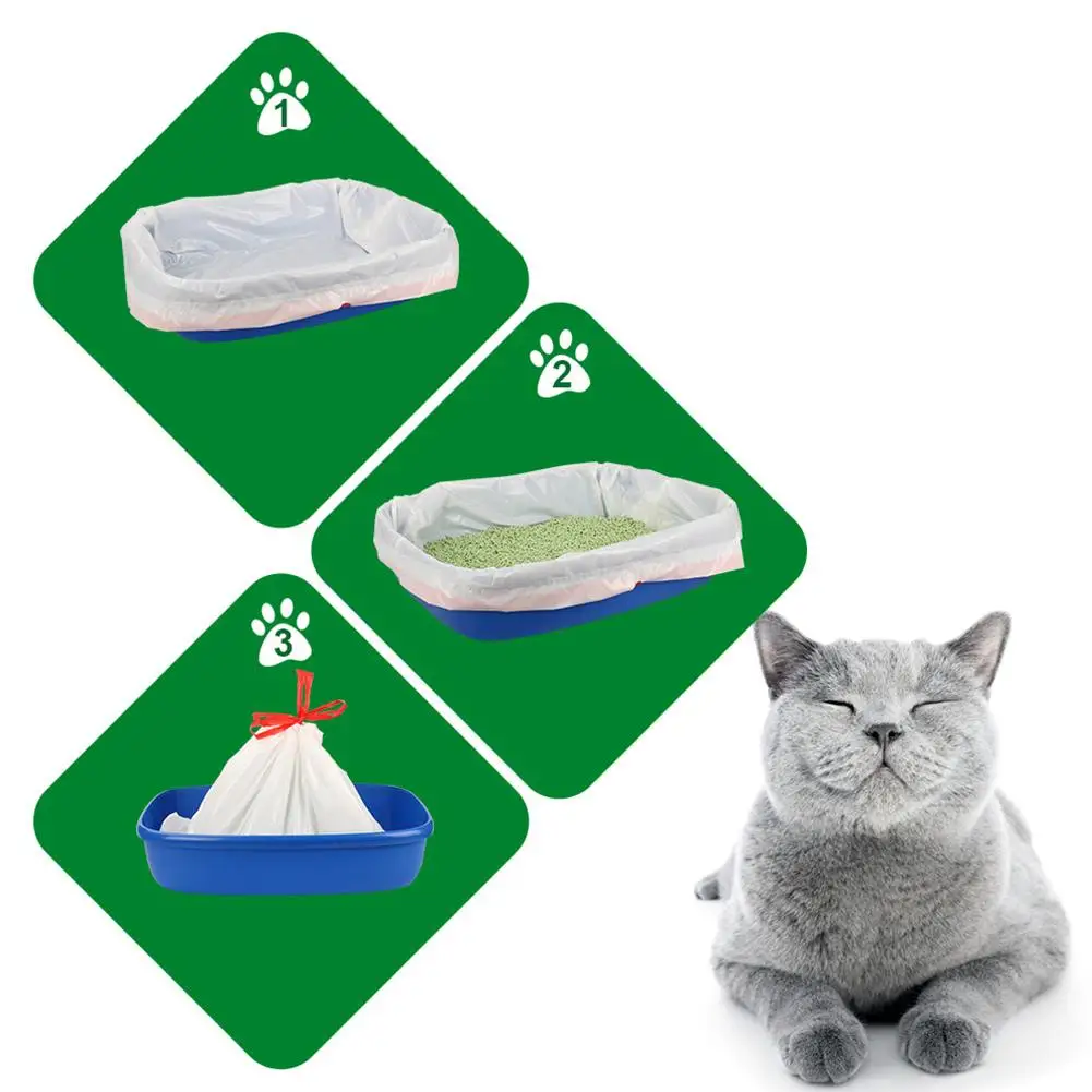 CatLitterBoxLinersDisposableCatLitterBagsDurableLarge