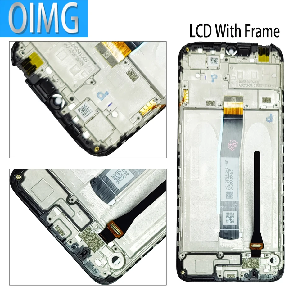 RongZy LCD Schermo per Xiaomi Redmi 10C 220333QAG 220333QBI di Ricambio Display Touch Screen Digitizer Parti di Riparazione per Redmi 10C LCD Display con Strumenti(6.71,Nero con Cornice