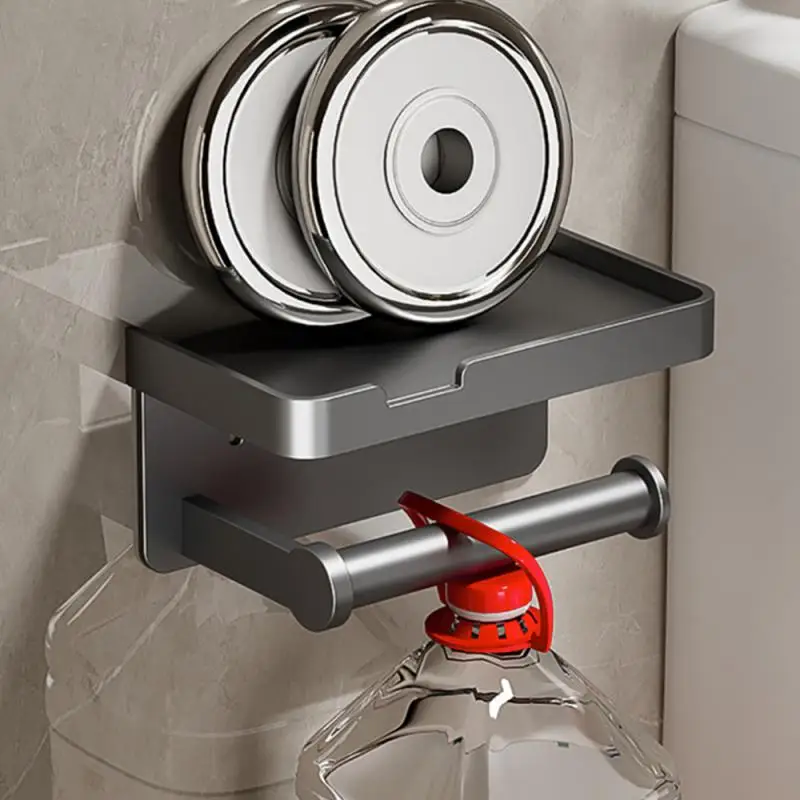 Aluminum Alloy Toilet Paper Holder Bathroom Wall Mount WC Paper Phone Holder Shelf Towel Roll shelf Accessories
