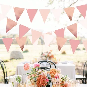 Pennant garland for bridal shower