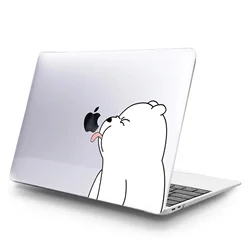 Creative Transparent Hard Shell Laptop Case - Old Air 2012 - 2013 (Bear)