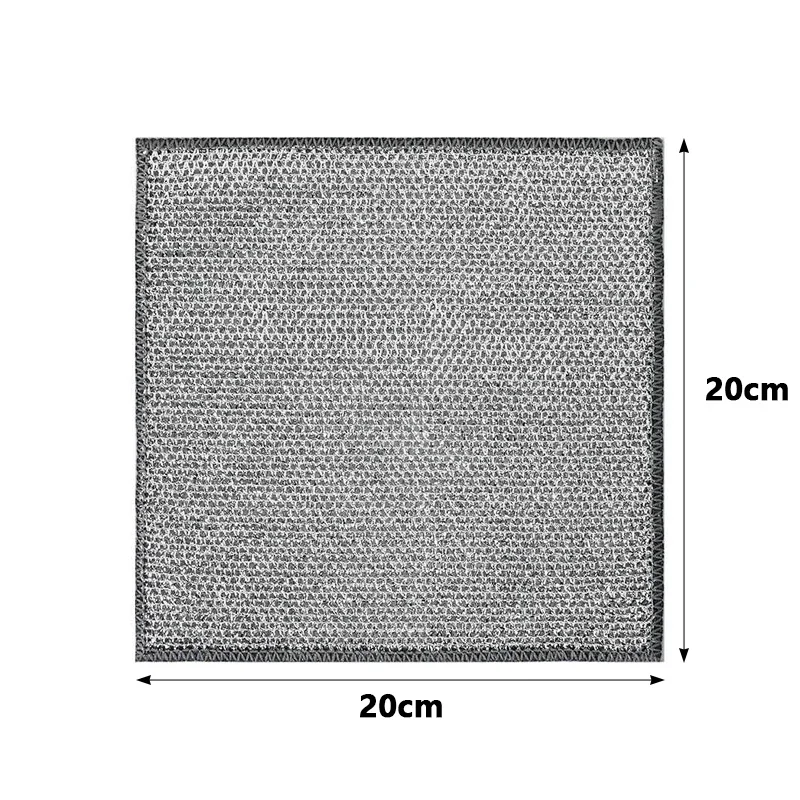 10/20Pcs Cleaning Products Dishcloth Silver Wire Cleaning Kitchen Cloth Thickened Microfiber Wash Towel Built-in Sponge Ball Rag