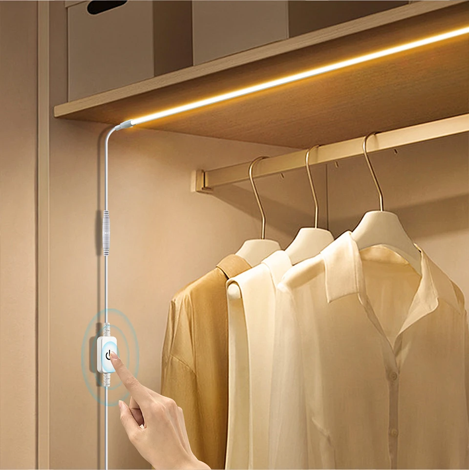 Description Picture 6 of item5V USB Power Room Decor LED Neon Light Ribbon White Warm White 1m 2m 3m Waterproof LED Strip Lights Touch control Dimmable Lamp