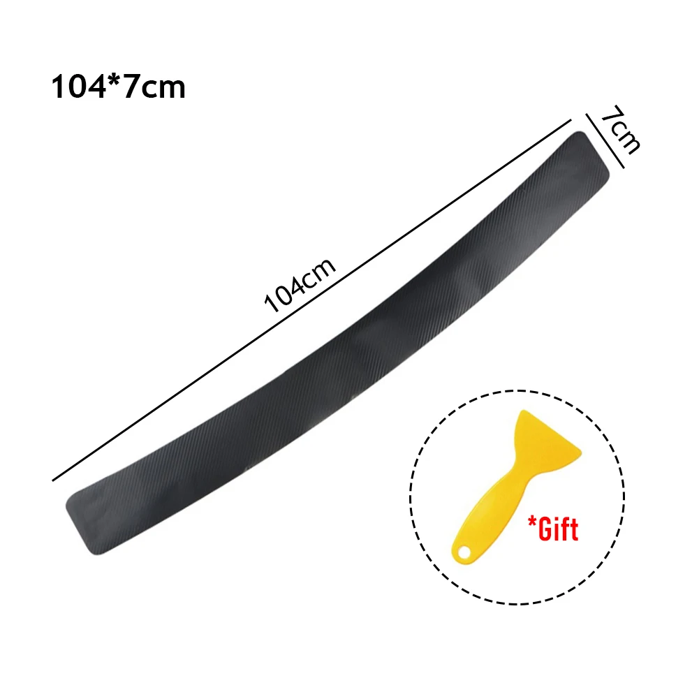 Rear Trunk Guard Carbon Fiber Bumper Protection Strip