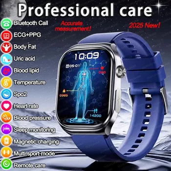 2025New ECG+PPG AI Health Diagnose Smart Watch Men Women Clock Blood Lipid BP Uric Acid Heart rate Tracker For Xiaomi Smartwatch
