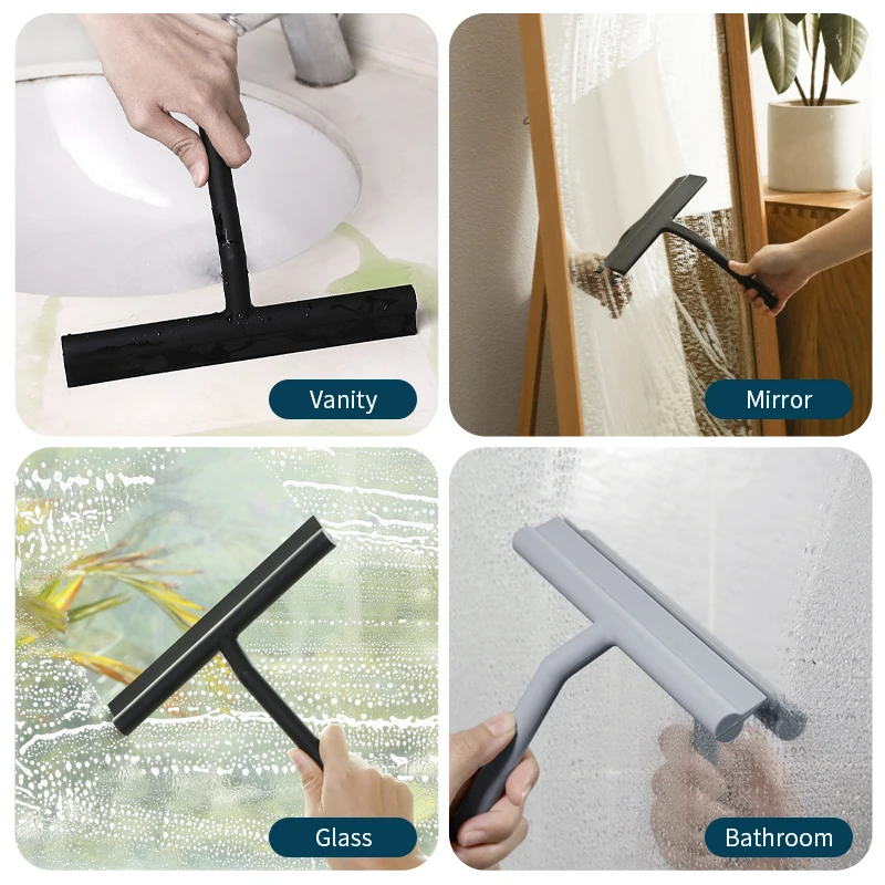 Cleaning Brush Kitchen Bathroom Glass Cleaning Tools for Car Mirror Cleaner  Squeegee Soft Silicone Glass Wiper Scraper Window