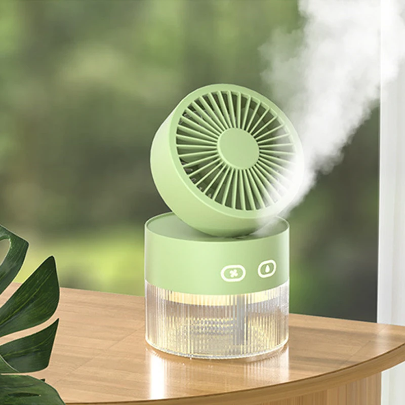 Portable Mini Misting Fan,Desktop Table Fan with 350ML Large Water Tank,Cooling Misting Fan USB Chargeable for Working,Travel