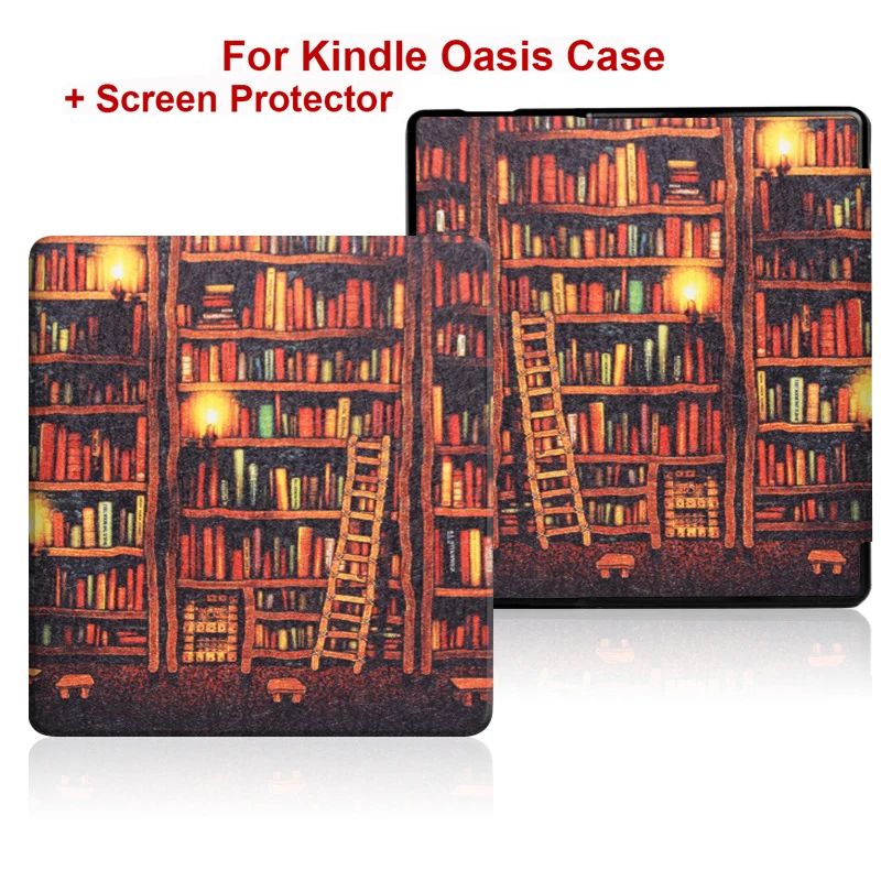 Premium PU Leather Book Cover with Screen Protector and Auto Sleep/Wake Function