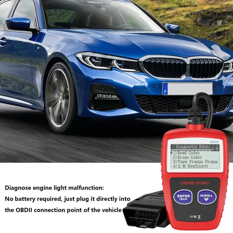 

Car Diagnostic Scanner LCD Display Automobile Diagnostic Code Reader MS309 OBD2 CAN BUS Engine Reader Car Fault Diagnostic Tool
