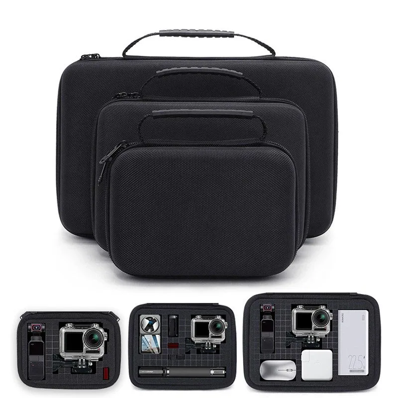 Mobile Power Bank Hard Drive Bolsa Armazenamento Portátil à Prova de Choque Handheld Ptz Drone Case Desktop para Gopro10 2.5 3.5 - Imagem 2