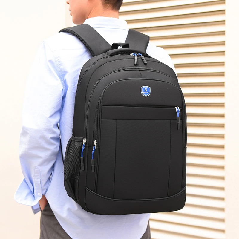 Men's backpack - large capacity, adjustable shoulder strap, zipper closure, ideal for school, travel, and daily use