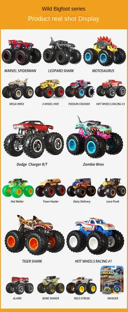 New 2022 Hot Wheels Car Monster Trucks Bigfoot Mega Wrex/beetle/gunkster  Collection Metal Diecast Model Vehicle Cars - Railed/motor/cars/bicycles -  AliExpress