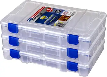 3-Pack Clear Tackle Boxes 1