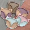Baby Silicone Plates Cartoon Fox Dishes Suction Lunch Box Baby Feeding Training Tableware Children Dinner Set Non-Slip Plate 4