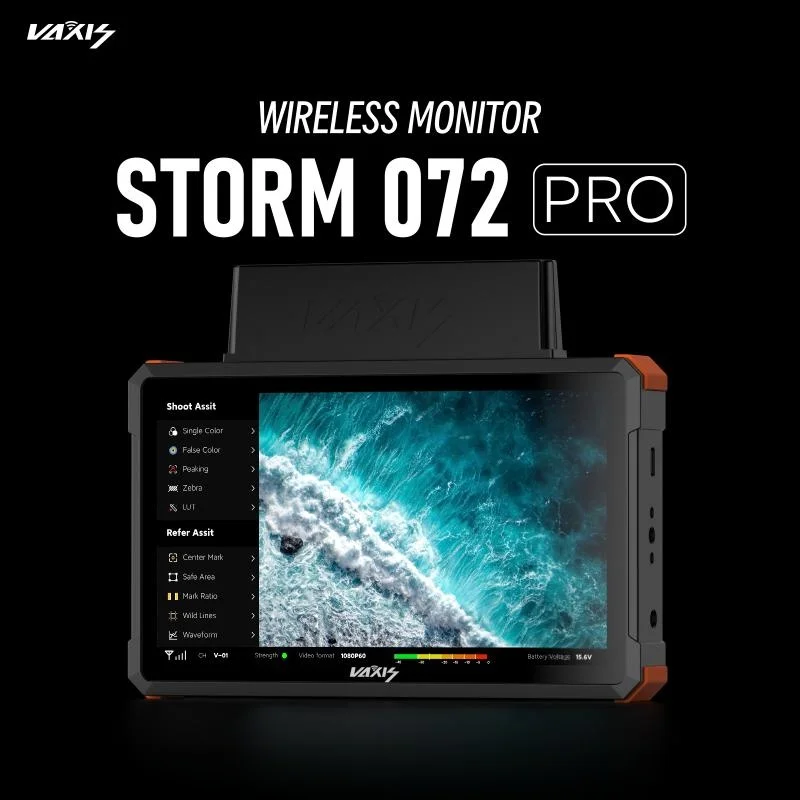 &middot;Vaxis Storm 072 Pro 5.5" IPS LCD Touchscreen Display Wireless Monitor(V-mount) for Mobile Director And AC Monitoring Photograph