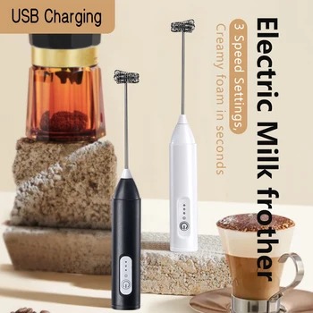 Wireless Milk Frothers Electric Recharge Handheld Blender Electrical Small Coffee Maker Whisk Mixer For Coffee Cappuccino Cream 1