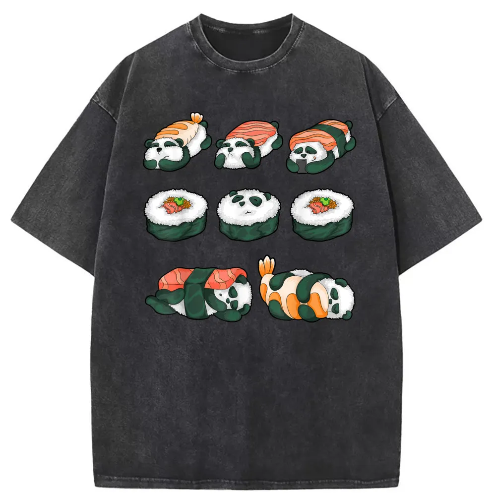

Panda Sushi Hug Shirt Cute Street Birthday Gifts Men Tshirts Man Novelty Design Clothing Company Long Sleeve Retro Sweatshirts