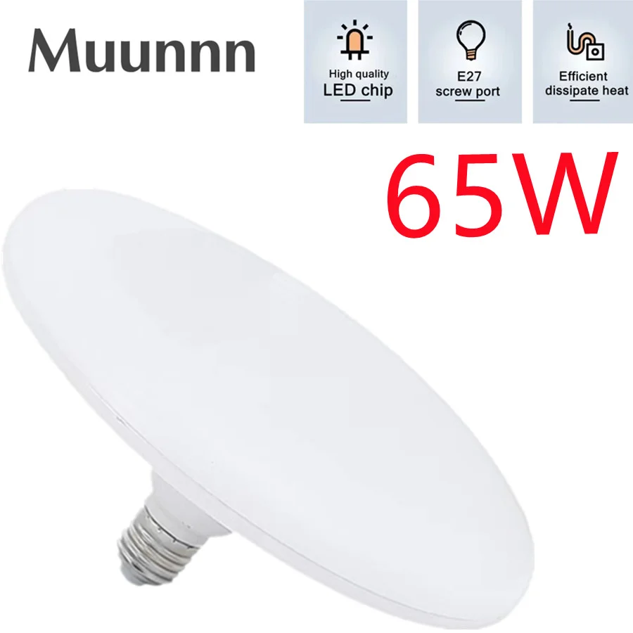 LED Lamp AC220V E27 Super Bright 12W 15W 20W 30W UFO Indoor Cold White Lighting Table Lamps Garage Light