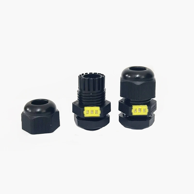 10 Pieces Nylon Plastic Cable Waterproof and Breathable Joint M12 M16 M20 Breathable Valve Respirator Gran Head Fixing Head