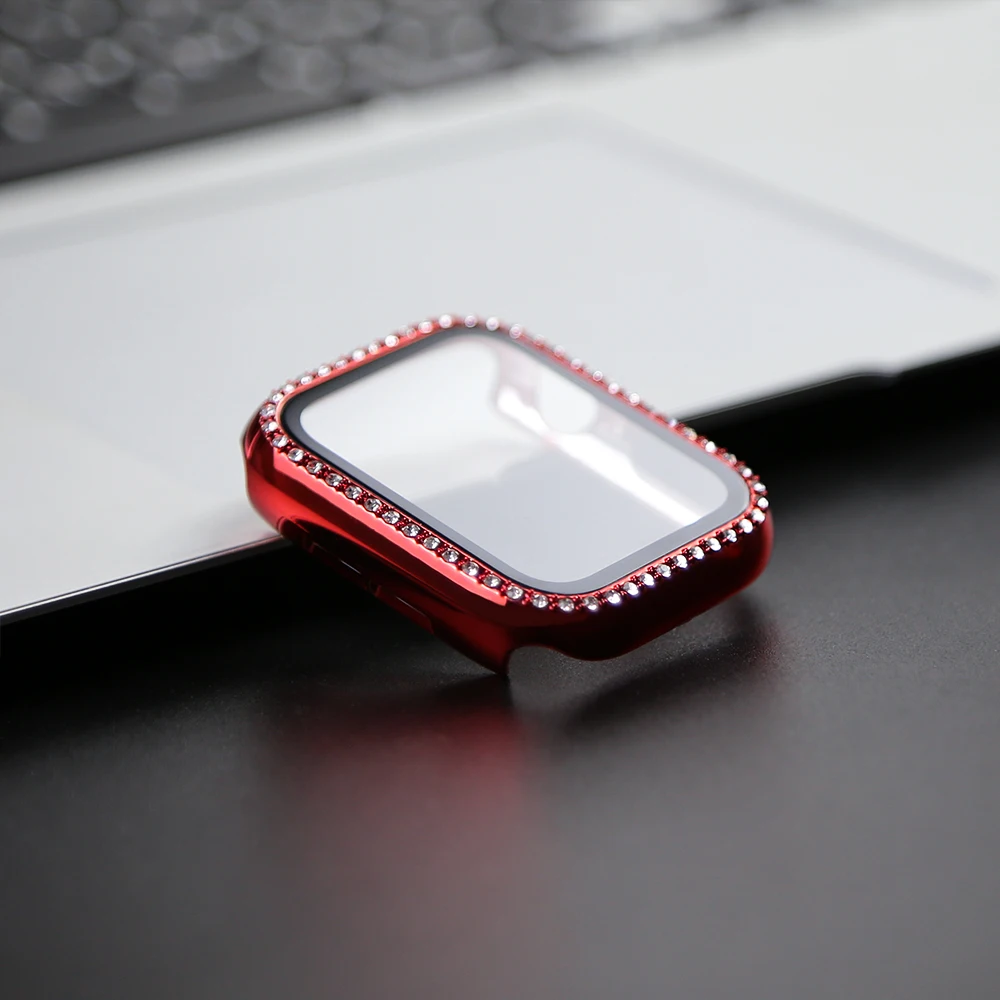 Luxury Bling Diamond Bumper Protector with Glass Case