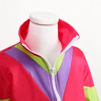 Vêtements de sport de gymnastique pour garçons, Costume Hip Hop des années 90 pour enfants, veste Streetwear Vintage des années 80, Costume Disco, haut et pantalon, cadeau de fête 3