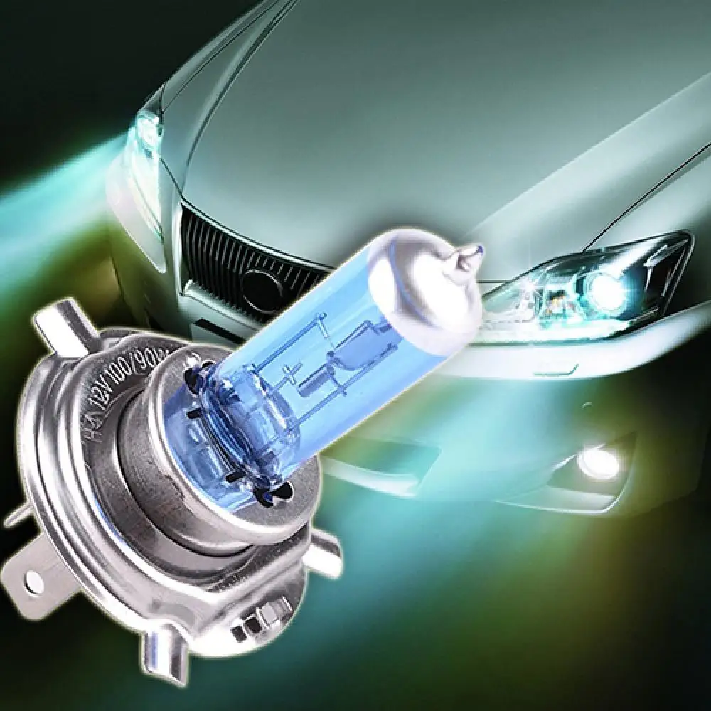 

Car Accessories Super White H4 Halogen Lamp 100/90W 12V High Low Beam Headlight Light Bulbs H4 P43T