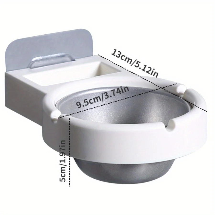 Portable Ashtray Stainless Steel Ashtray Metal Ashtray 1PC Portable Ashtray Wall Stainless Steel Pocket Smoke Holders Storage Cup for Toilet Home Office Cigarette Case for Smoker