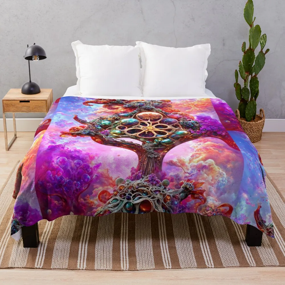 

Cosmic Tree of Life Throw Blanket Blankets For Bed Blanket For Giant Sofa