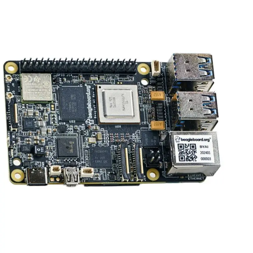 

BeagleY®-AI a high-performance single board computer powered by the Texas Instruments AM67A AI vision processor