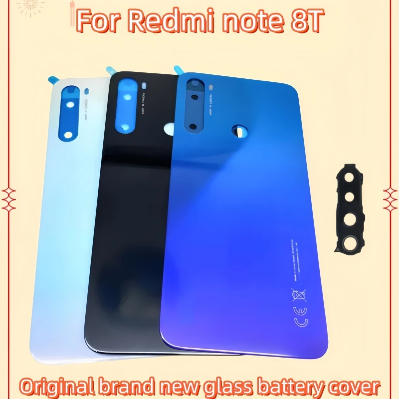 

Подходит для аккумулятора Xiaomi Redmi Note 8T, стеклянная задняя крышка, задняя крышка экрана, оригинальный новый бренд