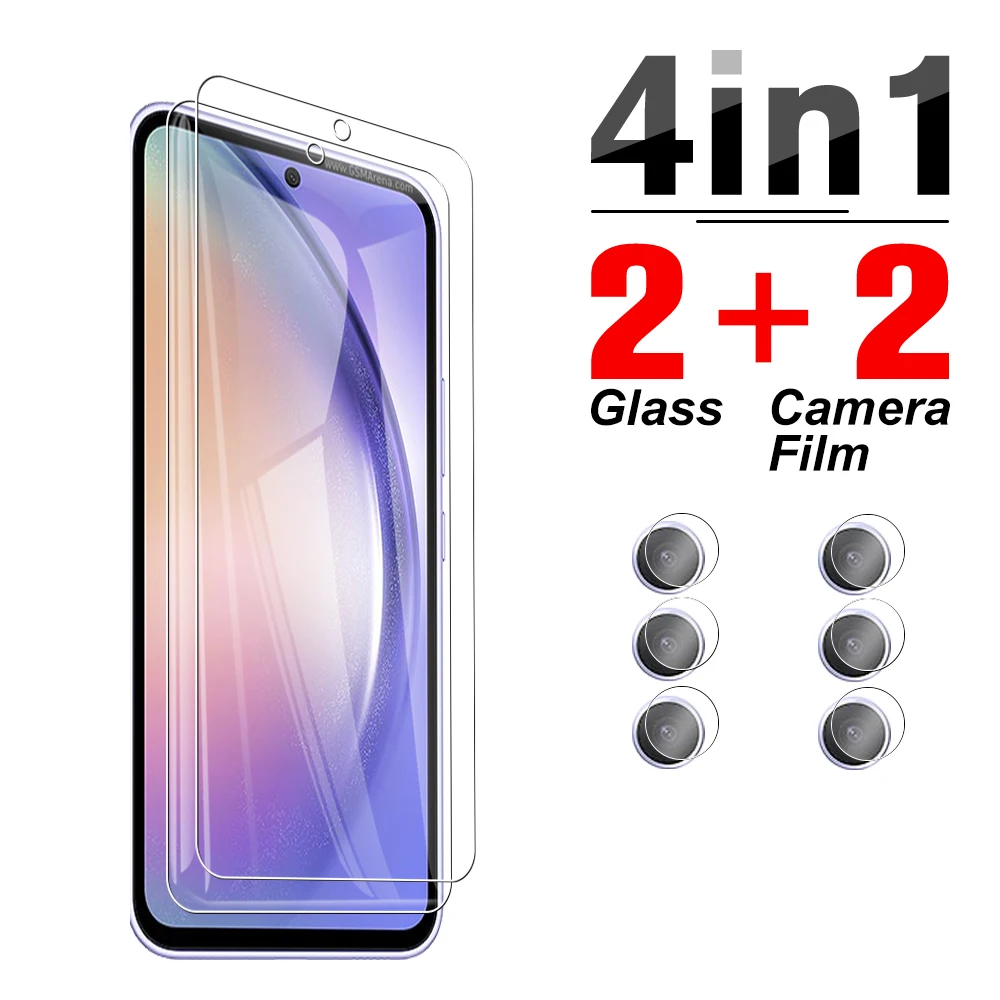 

4 в 1, прозрачное Защитное стекло для камеры Samsung Galaxy A55 5G samsun A35 A25 A15 4G
