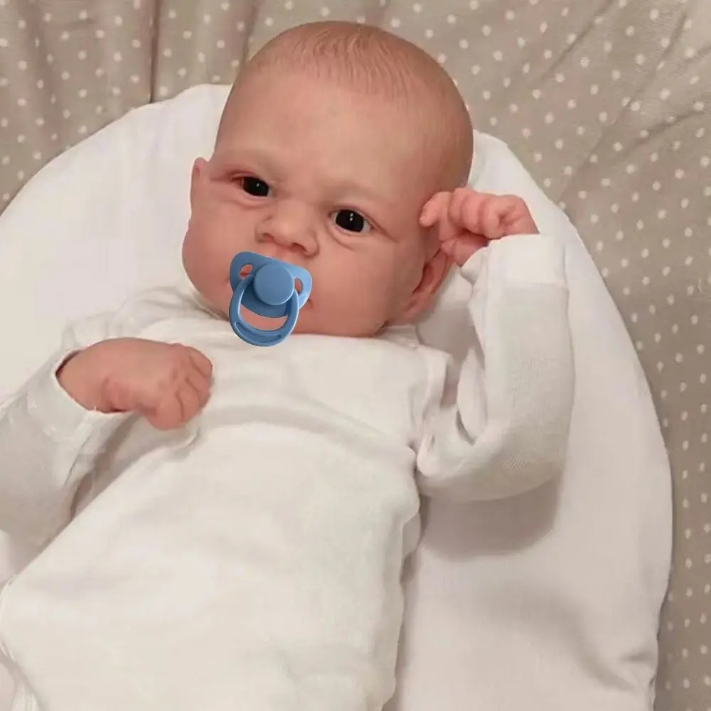 

45CM Finished Reborn Baby Doll Elijah Lifelike Newborn 3D Painted Skin Handmade Toy Figure Birthday Gift For Girls lol