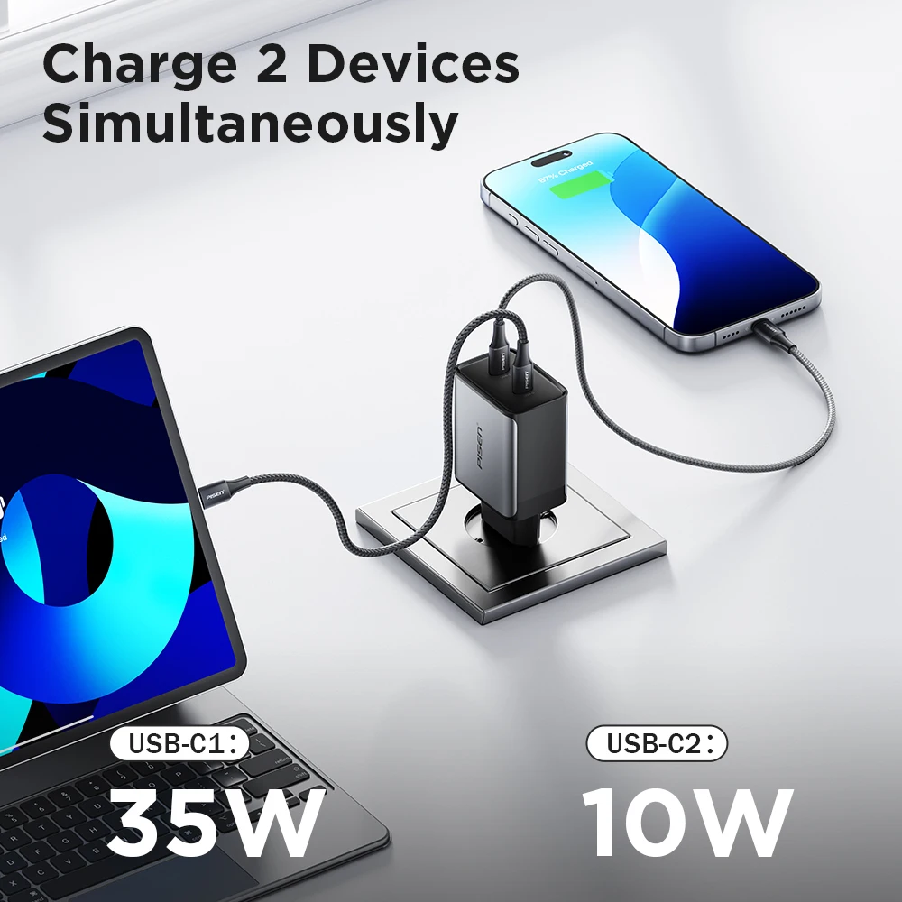PISEN Charger GaN Portable Fast