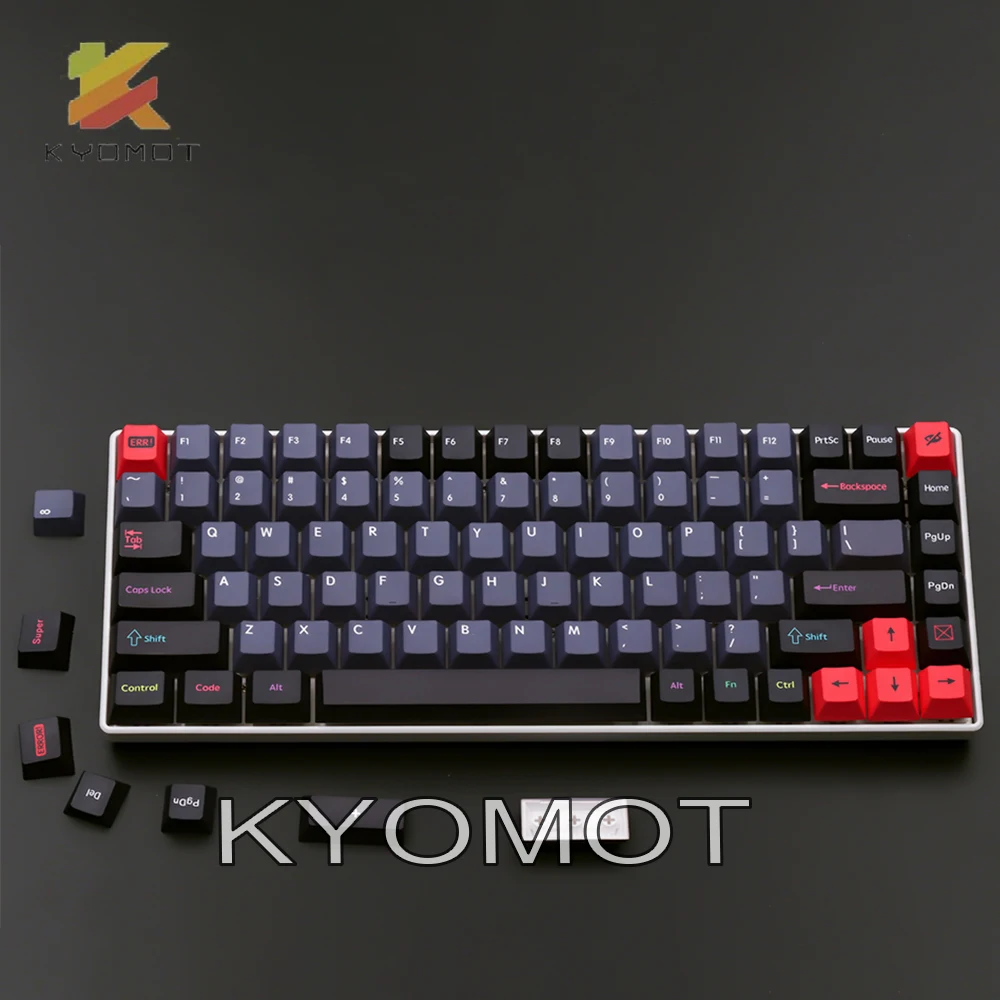 Kyomot Gmk 139 Teclas Drácula Keycaps Pbt Sublimação Cereja Perfil para Faça Você Mesmo Layout Ducky Teclado Mecânico Personalizar Tampa Chave