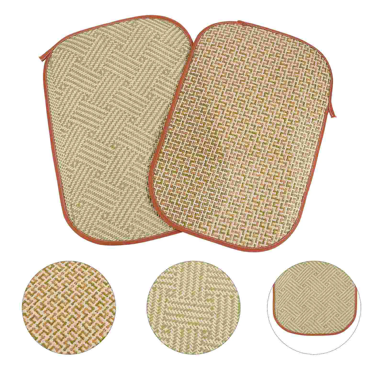 2Pcs Rabbit Grass Mat Woven Bed Mat Cushion Bunny Cooling Mat for Small
