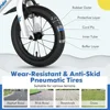 Children's Bikes for Ages 3-8, 12-20 Inch, with Removable Training Wheels, Handbrake, and Rear Brake, Including Basket