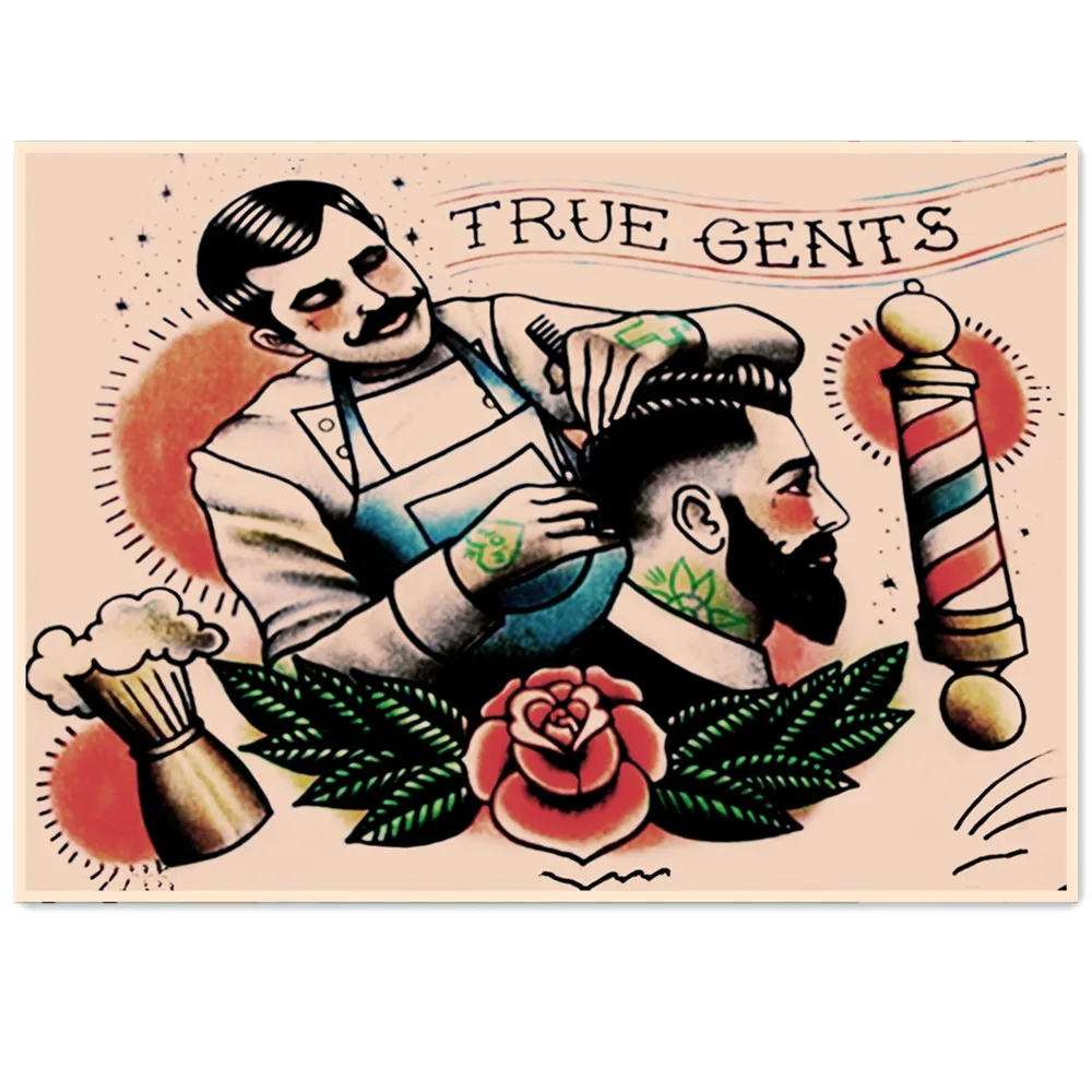 Barber Shop Tattoo Flash