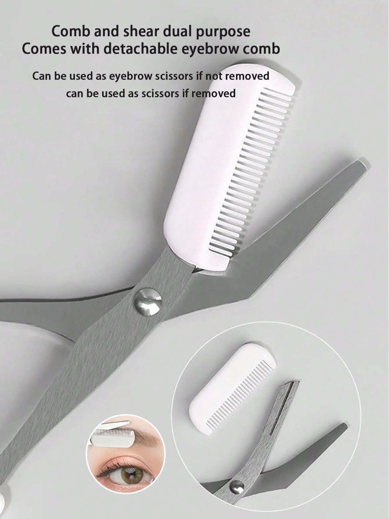 3PCS Eyebrow Razor Kit Razors Eyebrow Trimmers Set for Women and Men Including Shears, Long Razor and Short Eyeb