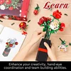 818PCS Flower Bouquet Building Block Red Rose White Rose Vase Bricks Toy Set Valentine's Day Christmas Gifts Creative Decoration 4