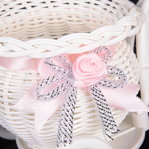 Rattan Vase Flower Basket Small Rattan Tricycle Photography Props Creative Bicycle Flower Basket Party Wedding Decoration 5