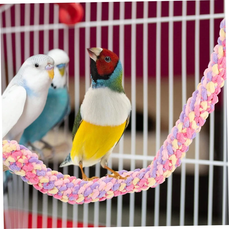 Climbing Rope Pets Sugar Glider Gnawing Toy Hamster Parrot Swing Weaving Ropes Cage Hanging Decoration Pet Keeping Supplies
