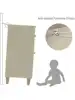 Storage Cabinet for Living Room 32.4" H Freestanding Wood Accent Cabinets Floor Cupboard with Drawer Door and Adjustable 6