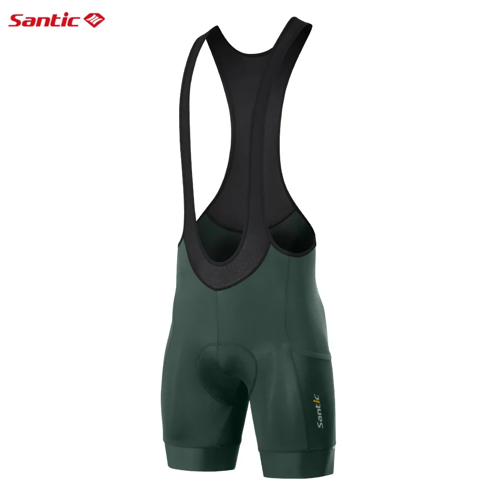 

Santic Cycling Bib Shorts Men 4D Padded MTB Biker Shorts Summer Breathable Mesh Mountain Bicycle Pants with Pockets Asian Size