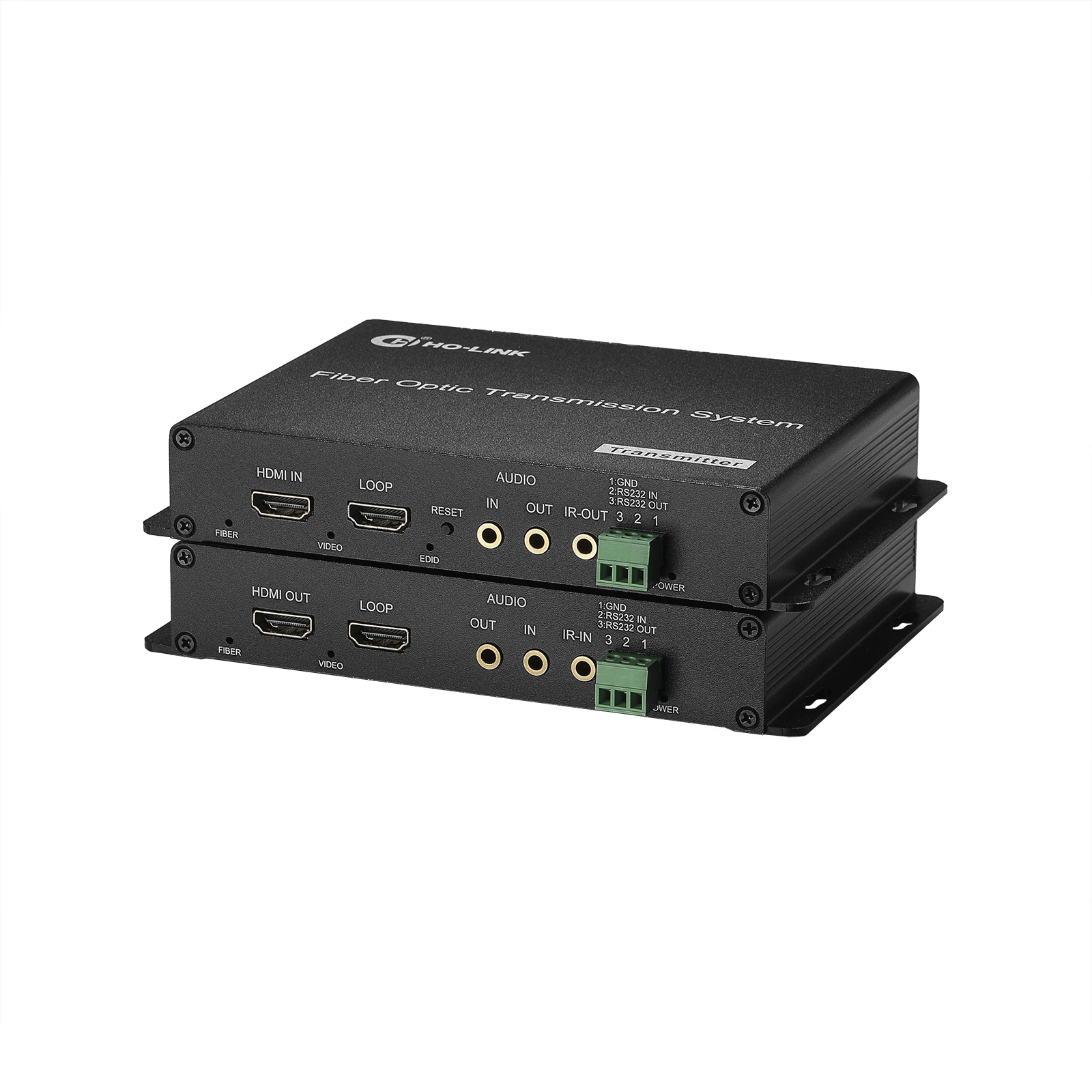 

1 channel bidirectional 3.5 audio;1 channel reverse IR,bidirectional RS232 data,4K30Hz HDMI Fiber Optic Converter