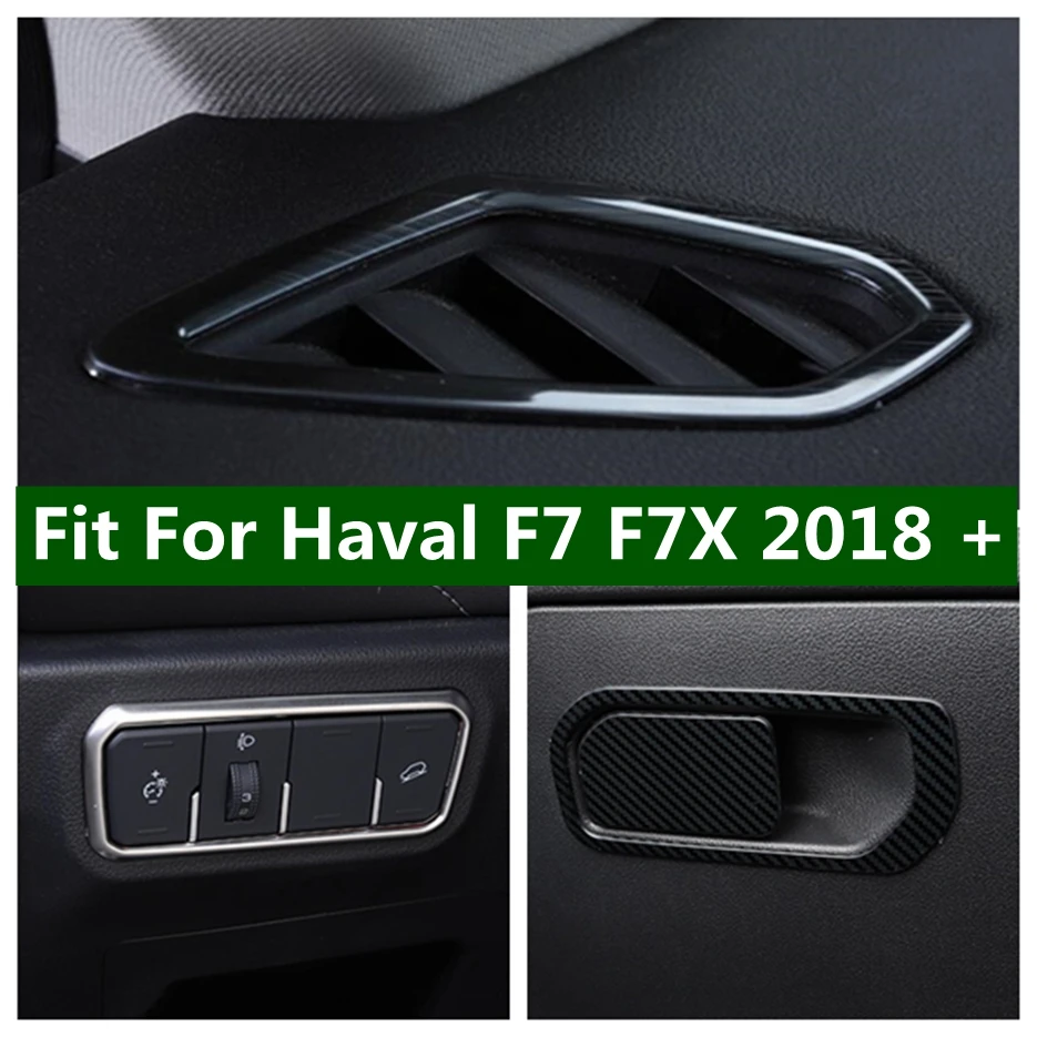 

Glove Box Armrest Handle / Headlight Switch Sequin / Dashboard Air Conditioning Vent Cover Trim Fit For Haval F7 F7X 2018 - 2022