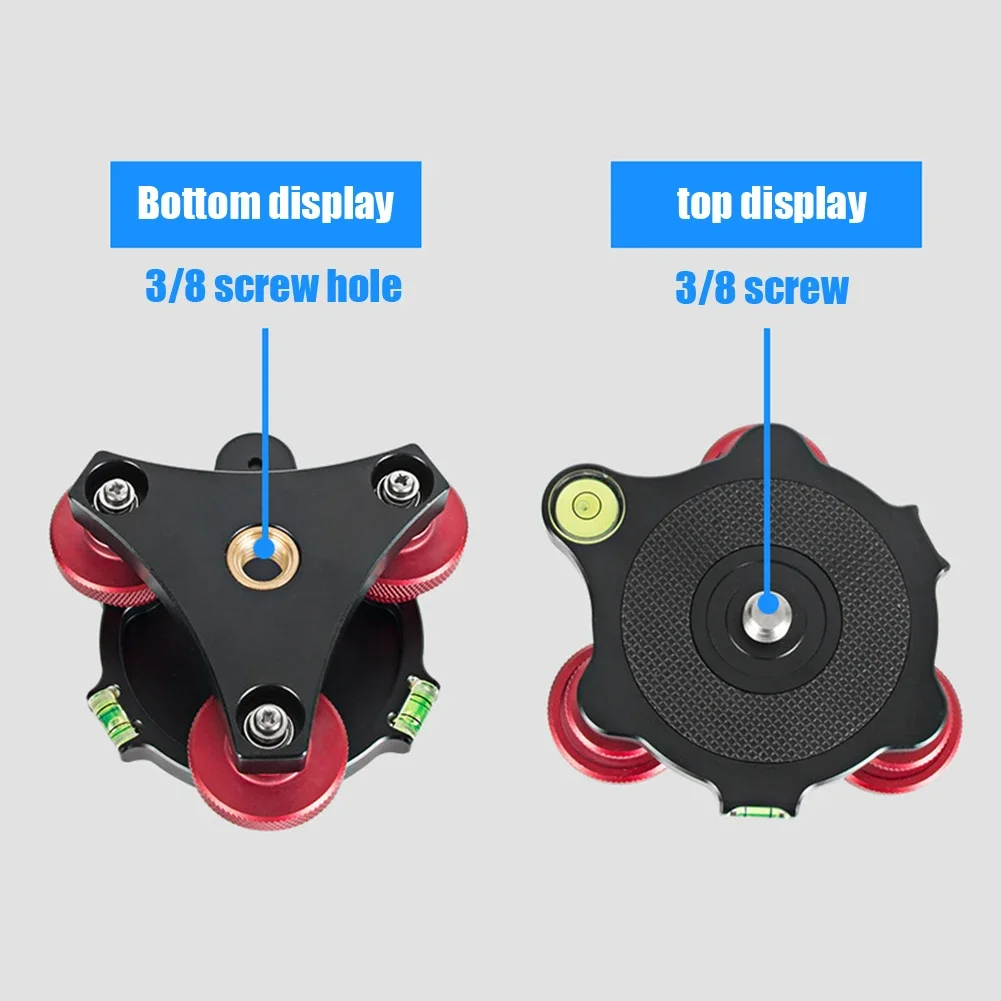 Universal Tripod Quick Leveling Base Aluminum Alloy Level Adjustment Base Panning Level Plate For Most Cameras leveling base mount