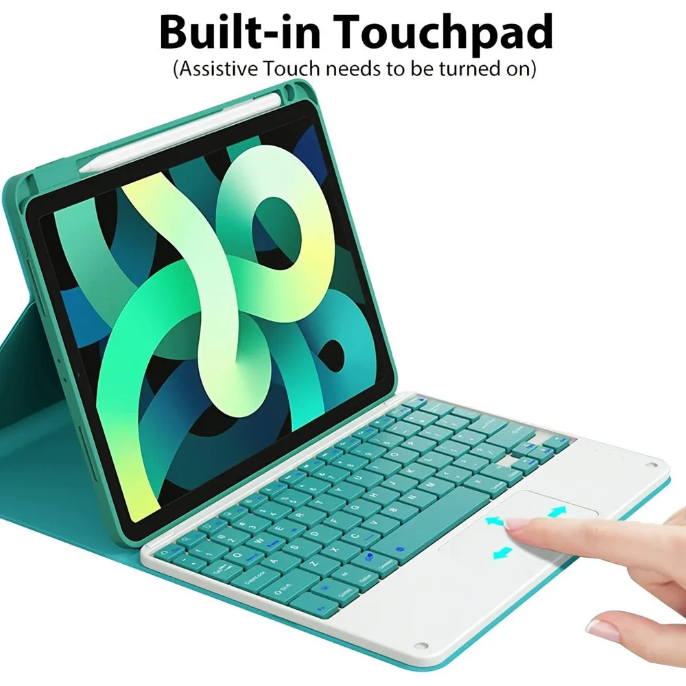 Mágico Teclado para Xiaomi Almofada Almofada Pro Bluetooth Teclado Capa com Led Retroiluminado sem Fio Árabe Russo Espanhol Teclado Case - Imagem 4